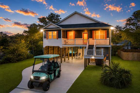 3BR Hot Tub I EV Charging I Golf Cart! Near Beach - Image 1